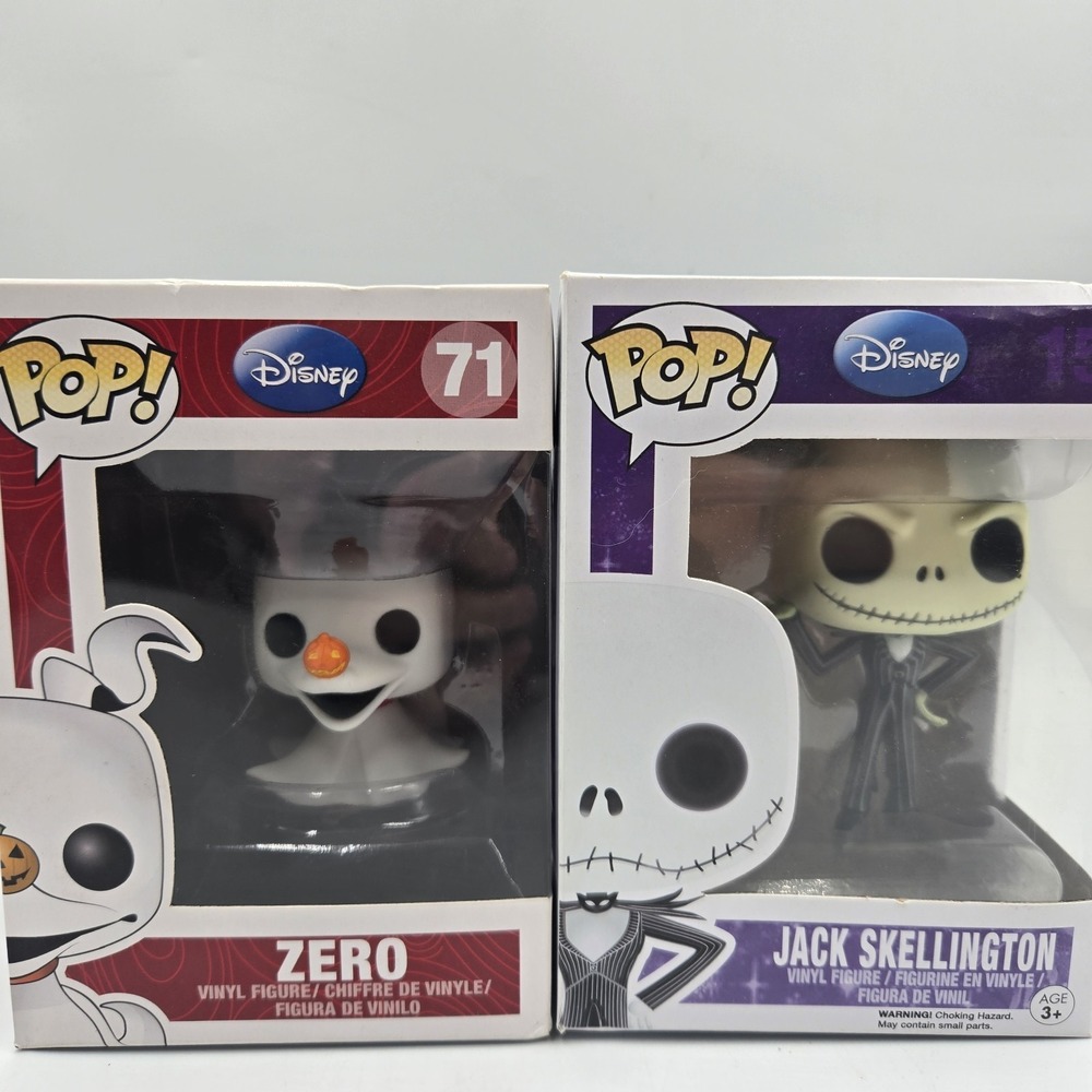 Pop! Disney Jack Skellington & Zero Set Of Two‎ New Funko 15 & 71 Vinyl Figure